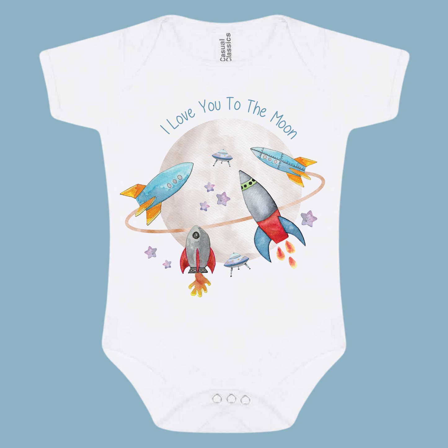 I Love You To The Moon Baby Vest / Baby BodySuit - Baby Outfit - Baby Gift