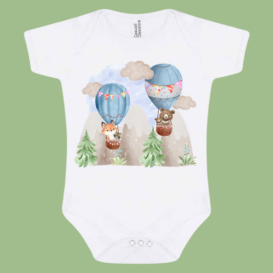 Animal Hot Air Balloon Baby Vest / Bodysuit